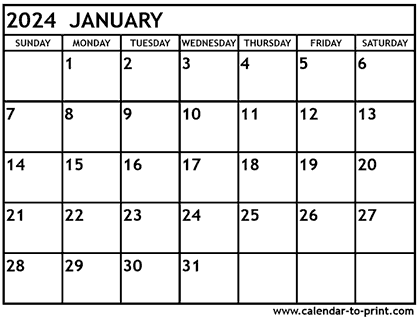 Jan 2024 Calendar Printable Free Canada - Easy to Use Calendar App 2024
